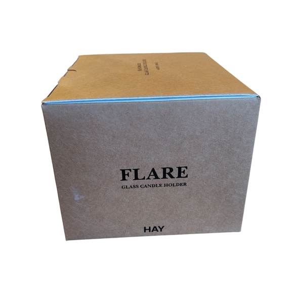 HAY Flare White Glass Candle Holder - Picture 3 of 4